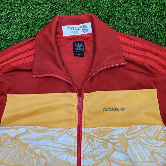 ADIDAS Track Jacket Medium 20x27 Fish Shoes All-Over-Print - Picture 15 of 16